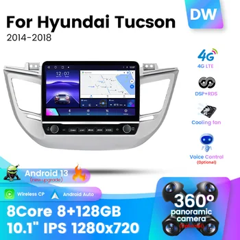 10,1-дюймовый IPS-Экран Android 13 Автомобильный Радио Мультимедийный Плеер для Hyundai Tucson 3 2015-2018 AutoStereo GPS Navigaion DSP Carplay