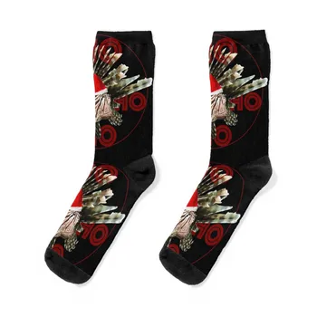 Рождественские носки с изображением Льва и рыбы Санта Рождественский чулок забавные подарки хоккейные носки Женские Мужские
