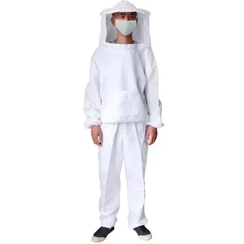 1 шт. утепленный костюм для пчеловодства, куртка, накидка, Халат с вуалью С белым разрезным костюмом для пчеловодства