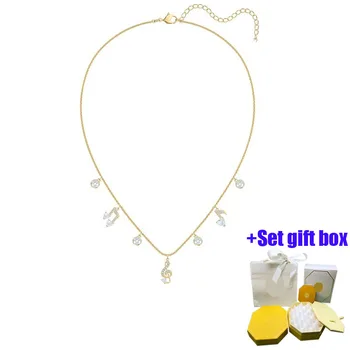 Модное и очаровательное ювелирное ожерелье в стиле ретро gold note music, подходящее для ношения красивыми женщинами, бесплатная доставка