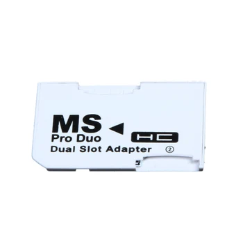 Адаптер для карт памяти Micro SD TF Флэш-карта на карту памяти MS Pro Duo для PSP-карты с двумя 2-слотными адаптерами белого цвета