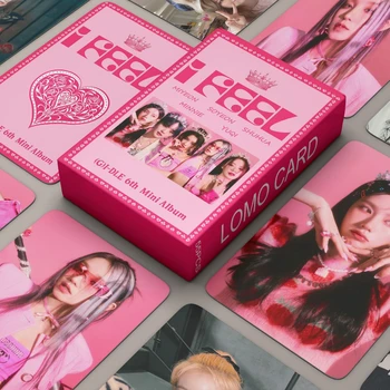 55 шт./компл. Kpop GIDLE I FEEL Новый Альбом Lomo Cards Фотокарточки (G) I-DLE Girls Фотокарточка Minnie Коллекция поклонников открыток