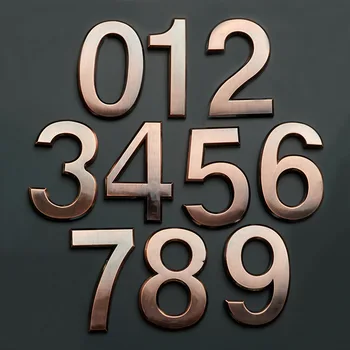 Плавающие Наружные номера домов 5 см 7 см # 0-9 Современные Номерные знаки на двери, Очень Большой адрес квартиры и табличка с почтовым ящиком