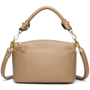 Новая женская сумка в 2023 году Новая сумка через плечо из мягкой кожи Простая и модная Универсальная и модная женская сумка