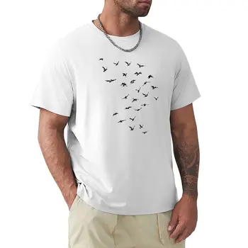 Flock of Birds - футболка Dreamy, быстросохнущая блузка, мужские футболки оверсайз с рисунком