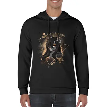 Новый пуловер с изображением человека-кошки, толстовка с капюшоном, мужская осенняя одежда, мужская уличная одежда, мужская толстовка оверсайз