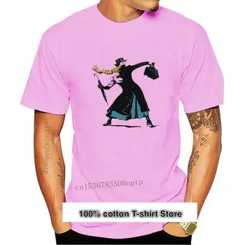 Camiseta de Banksy Mary Poppins para hombre y mujer, ropa de moda, divertida, novedad
