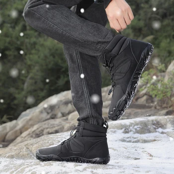 Зимние снегоступы, трекинговая обувь, нескользящие зимние кроссовки для бега трусцой, водонепроницаемый высокий верх для путешествий, скалолазания, пешего туризма