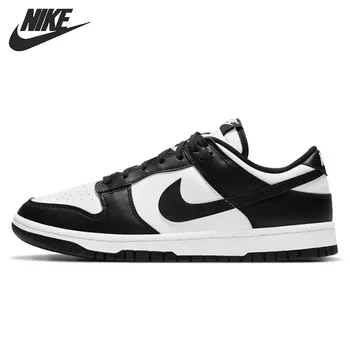 Nike Dunk Low Мужская и Женская обувь для скейтбординга, классические кроссовки унисекс, черный, белый цвет