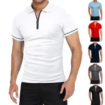 Летняя мужская футболка оверсайз с коротким рукавом, футболка-поло, Мужская Социальная официальная рубашка, блузка, Повседневный топ, Футбольная одежда для гольфа, Мужская одежда