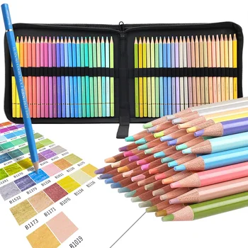 Мягкий Футляр Для рисования Professional New Colored Core Школьные Принадлежности Для Рисования 50 Карандашей Brutfuner Colors Drawing Macaron Artist Bag