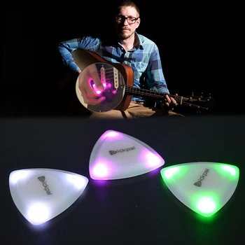 Сенсорный светящийся медиатор для гитары с высокочувствительной светодиодной подсветкой, нескользящий медиатор для струнных инструментов для бас-электрогитаристов