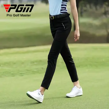 Женские брюки для гольфа PGM, женские облегающие брюки, высокоэластичная водонепроницаемая дышащая одежда для гольфа, женская спортивная одежда KUZ127