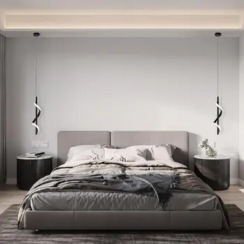 Скандинавская спиральная люстра Минималистичная современная атмосферная люстра LED Nordic Simple Light Metal для гостиной столовой
