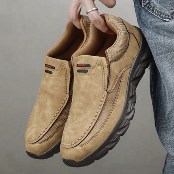 Новая мужская повседневная обувь Комфортные мужские кроссовки 2023 Уличная дышащая обувь для вождения для мужчин Zapatos Para Hombres Мужская обувь без застежки