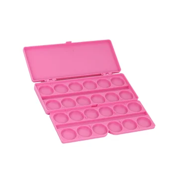 Коробка для рисования для маникюра Лоток для Акварели Лоток для смешивания пигментов для гуаши Пластиковый ящик для хранения Розовый