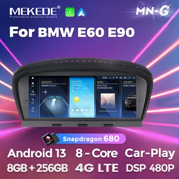 Автомобильный Мультимедийный Плеер Snapdragon 680 Android 13 для BMW 5 Серии E60 E61 E63 E64 E90 E91 E92 CCC CIC iDrive Radio GPS Car Play