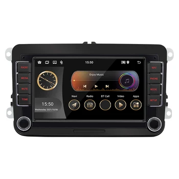7-дюймовый Автомобильный Радиоприемник, совместимый с Bluetooth, Беспроводной Carplay Android Auto FM-радио WiFi Автомобильный MP5-плеер GPS-Навигация 1G/2G + 32G для VW