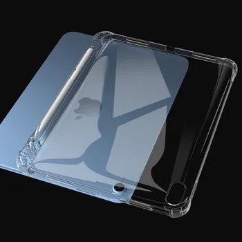 Глянцевый Защитный чехол для iPad 10-го поколения A2696 A2757 A2777 Мягкая Прозрачная крышка с Прорезью для ручки iPad10 Anti-crack Case