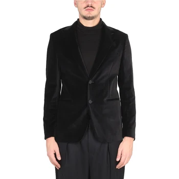 Мужская бархатная куртка в деловом стиле, повседневная, роскошная, элегантная, однобортная, мужские зимние пальто большого размера.