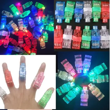 50/100/200 шт светодиодных разноцветных фонариков-вспышек для пальцев, светящихся красочных лазерных ламп, свадебных украшений, принадлежностей для празднования Дня рождения ребенка