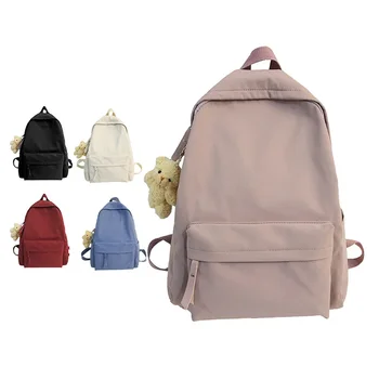 Модный рюкзак, однотонный нейтральный рюкзак на плечо, повседневный рюкзак для путешествий, спорта на открытом воздухе, студенческая школьная сумка, рюкзак для ноутбука