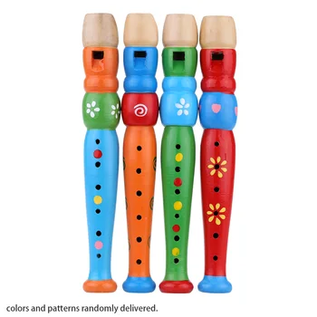 Деревянная флейта Пикколо Звуковой музыкальный инструмент Игрушка для раннего обучения в подарок для малыша