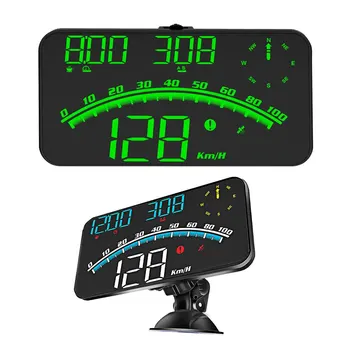 Универсальный HUD-Одометр G10 С Головным Дисплеем Спидометр С Сигнализацией О Превышении Скорости Усталости При Вождении Светодиодный Дисплей Проектор Ветрового Стекла GPS
