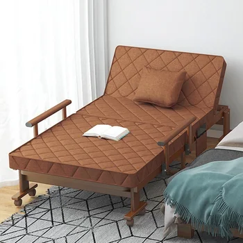 R633 90/100/120 см Складное кресло-кровать Домашний двуспальный диван Офисный сон Простая кровать для ланча Походный переносной шезлонг
