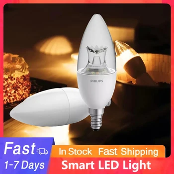 Mijia Smart LED Лампочка Candle WiFi E14 Dimmable Zhirui Lamp APP Control Mi Smart Home Automation Device