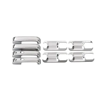 Для Ford F150 2015-2020 Крышки дверных ручек + Защитные крышки дверных чаш, Аксессуары для отделки -ABS Серебристый