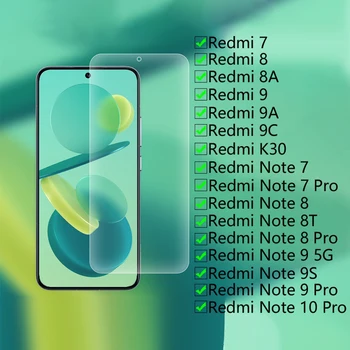 Защитное Стекло Для Xiaomi Redmi 7 8 8A 9 9A 9C Закаленная Защитная Пленка Для Экрана Redmi Note 7 8 8T 9 9S 10 Pro Защитная Стеклянная Пленка