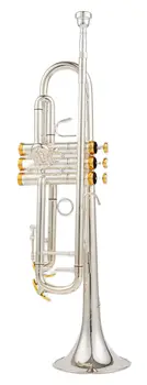 Сделано в Японии качество 8335 Bb труба Си бемоль Латунь посеребренные профессиональные музыкальные инструменты для трубы с кожаным чехлом