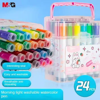 M & G Seal Набор Для Рисования Акварельной Ручкой Ручная Роспись Кистью Моющийся Набор Цветных Ручек Для Граффити 24 Цвета
