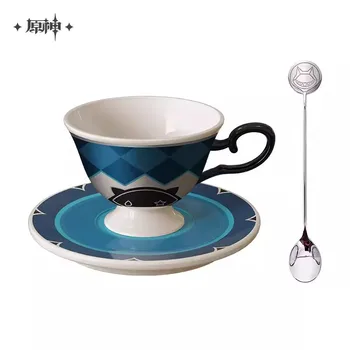 Предварительная Распродажа Официальной Серии miHoYo Genshin Magic Show Lynette Perception Послеобеденный Чай Чашка с Блюдцем Набор Для Косплея Подарки