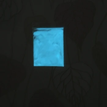 Белый фотолюминесцентный порошок люминофорный порошок для краски своими руками Пигмент 100 г /пакет, материал для украшения, светится синим цветом в темноте
