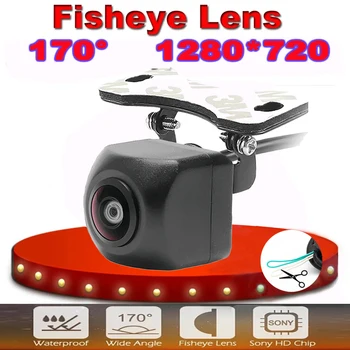 Камера заднего вида автомобиля WF CCD Fish Eyes Ночного видения Водонепроницаемая Камера заднего вида автомобиля IP68 Универсальная