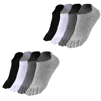 4 пары простых носков с разрезным носком, креативные прочные носки с пятью носками, мужские носки