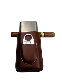 Бочонок для сигар, Хьюмидор, портсигар, кожаный футляр для хранения, портсигар для переноски, приспособление для путешествий, ножницы для сигар