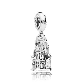 Аутентичная бусина из стерлингового серебра 925 пробы подвеска в виде королевского замка Шарм подходит для женщин Pandora браслет Подарок DIY ювелирные изделия