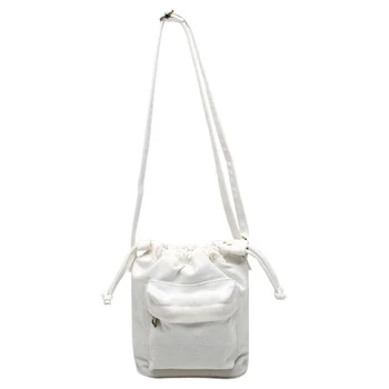 Дорожная холщовая диагональная сумка-ведро Модная диагональная сумка на одно плечо для хранения повседневных мелочей