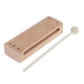 Деревянная ручная хлопушка с молотком, игрушка для ручного ударного инструмента