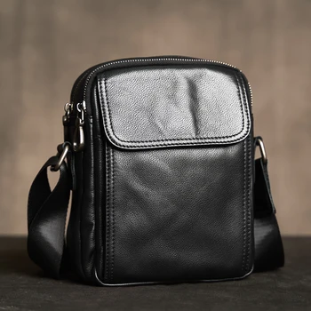 Повседневная мужская сумка через плечо из натуральной кожи, оригинальная маленькая сумка через плечо, классическая трендовая модная сумка-мессенджер для 7,9-дюймового iPad