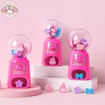 Подлинный Ластик Sanrio Hello Kitty My Melody 5/15шт Кавайные Канцелярские Принадлежности Twisted Egg Mini Fun Eraser Для Студентов Изысканные Обучающие Подарки