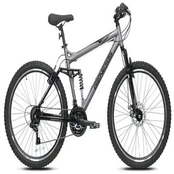 26-дюймовый мужской горный велосипед Malice с полной подвеской из алюминия, серый металлик