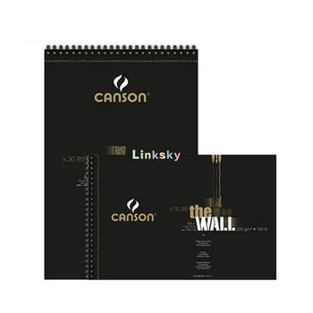 Высококачественный альбом для рисования Canson The WALL, блокнот для маркеров, в проволочном переплете, 30 Листов, непрозрачная, очень белая бумага, не пропускает кровь