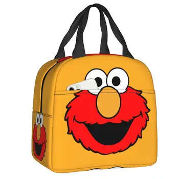 Изолированная сумка для ланча Cookie Monster для мужчин и женщин с мультяшной Улицей Сезам, сменный холодильник, термос для ланча для школы