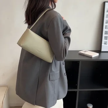 Новая женская сумка простого дизайна, однотонная сумка через плечо на молнии, женские модные повседневные сумки через плечо, женская сумочка Bolso Mujer