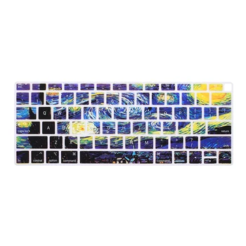 для MacBook Новейший Air 13 13.3 2018 A1932 Сова Ежик Панда Звездная Ночь Мраморная Силиконовая Клавиатура Ноутбука США Защитная Пленка