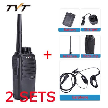 2шт TYT-T5 UHF 400-520 МГц 8 Вт высокомощная рация емкостью 2800 мАч 16 каналов TC-F1 Двухстороннее радио с функцией CTCSS DCS